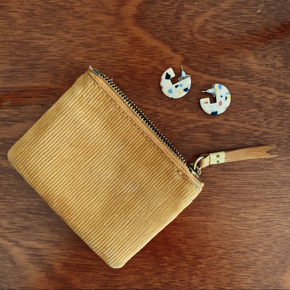 Madewell corduroy zip wallet
